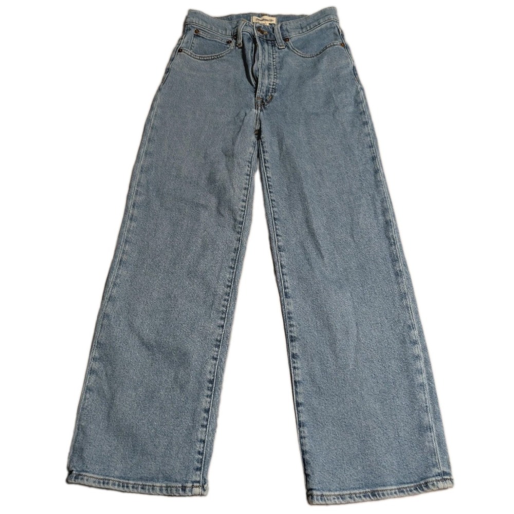 Madewell Perfect Vintage Jeans Womens 25 Blue Wide Leg Crop High Rise Tencel